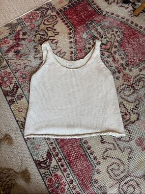 Babaa Cream Knit Tank Top